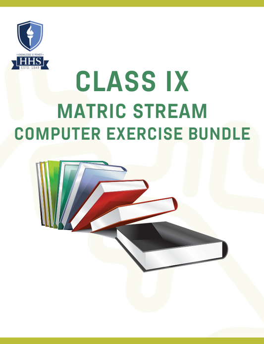 Matric Exercise Class IX Computer Bundle 2024-25