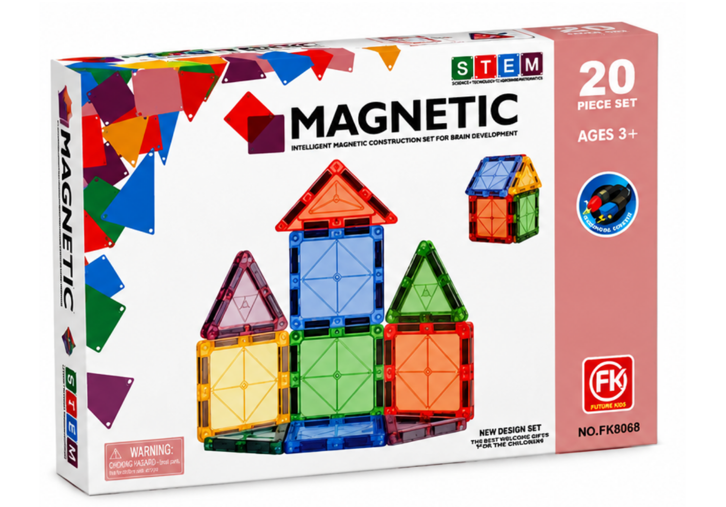 Magnetic Construction Set – 20 Pieces