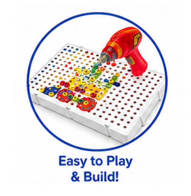 Magic Puzzle Plate – Educational Construction Set (144 Pieces)