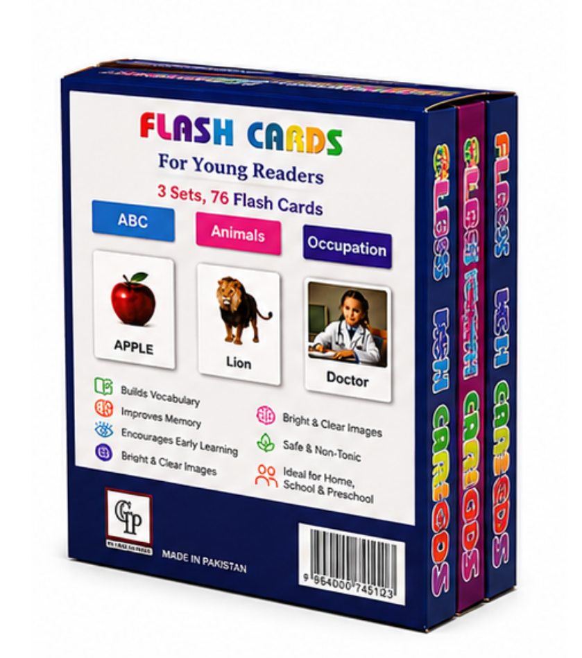 Kids Learning Flash Cards (Pack of 5)