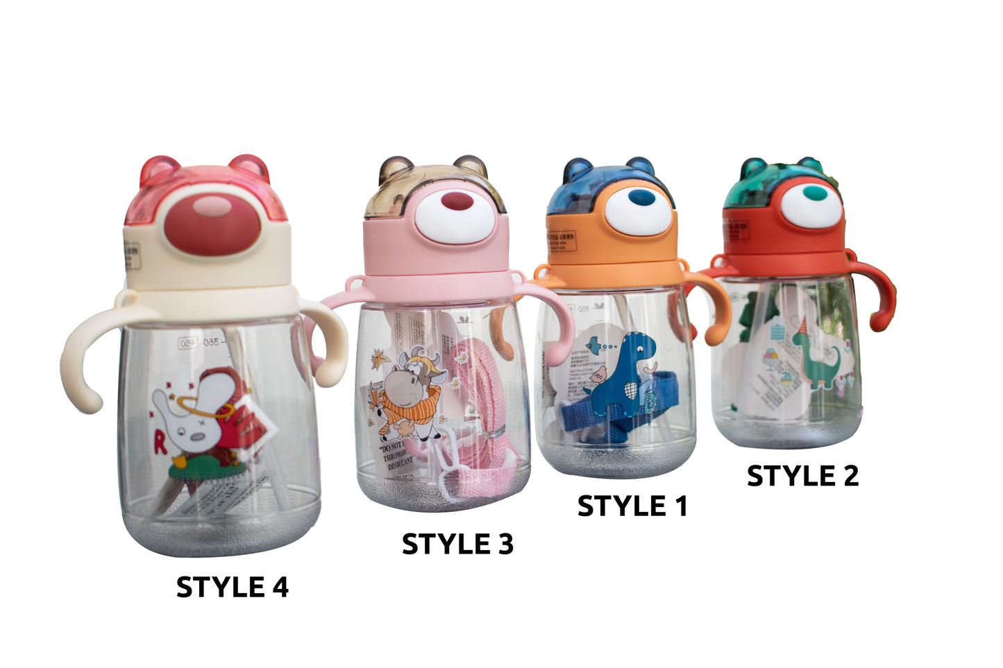Cute Doodle Bear Water Bottle For Kids