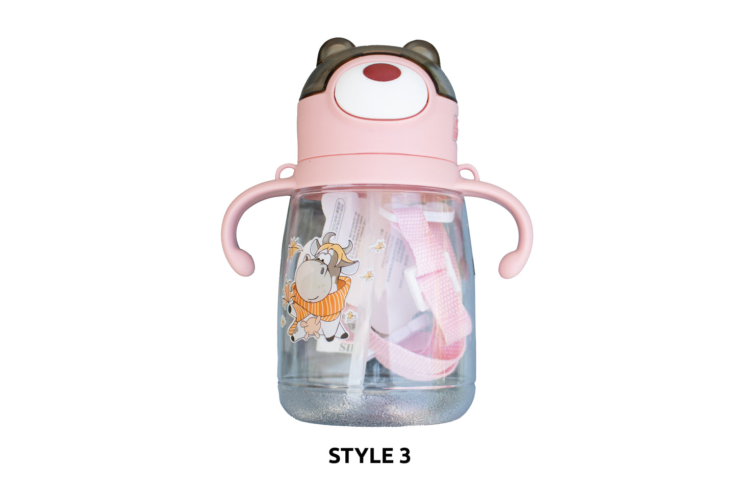 Cute Doodle Bear Water Bottle For Kids