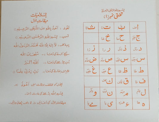 Dua Card Pre-Nursery